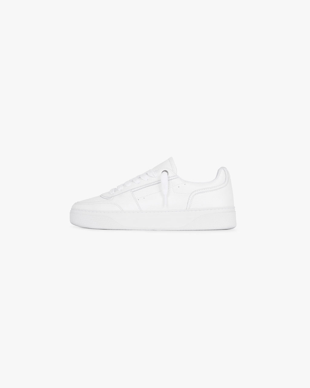 Initial Sneaker - Leather - Flat White