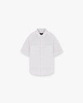 Short Sleeve Pinstripe Shirt - Grey
