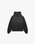 Stepped Hem Hoodie - Stained Black