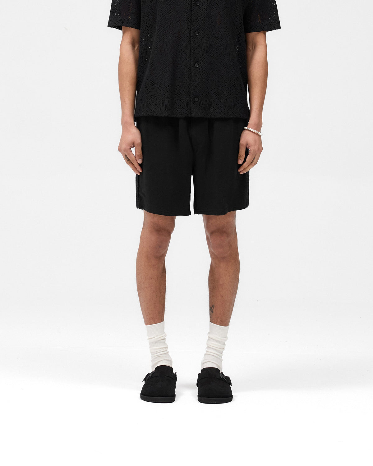 Knitted Panel Short - Black