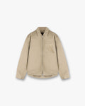 Cotton Zip Through Shirt - Beige