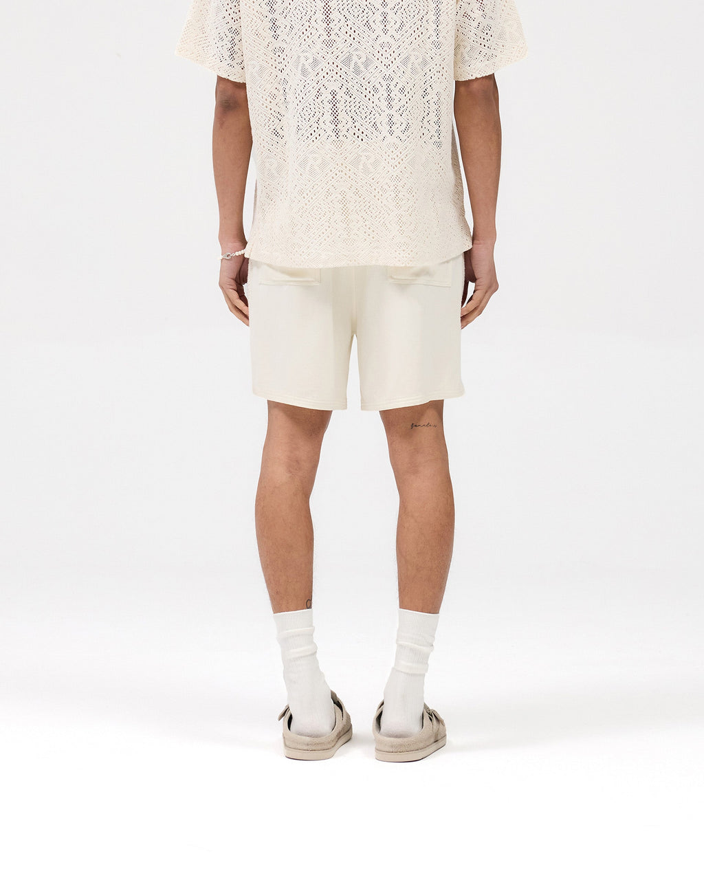 Knitted Panel Short - Antique White