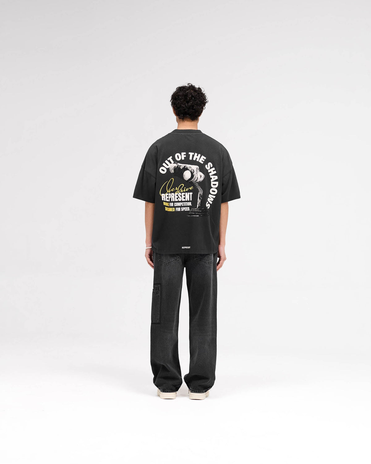 Out Of The Shadows T-Shirt - Stained Black