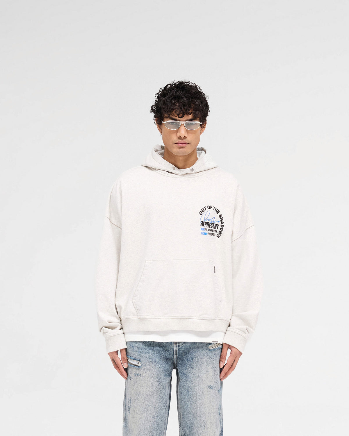 Out Of The Shadows Hoodie - Cream Marl