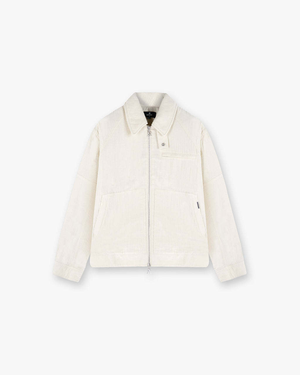Crinkle Trucker Jacket - Ecru
