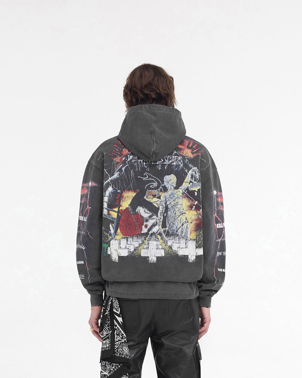 Represent X Metallica Master Of Puppets Hoodie - Vintage Grey
