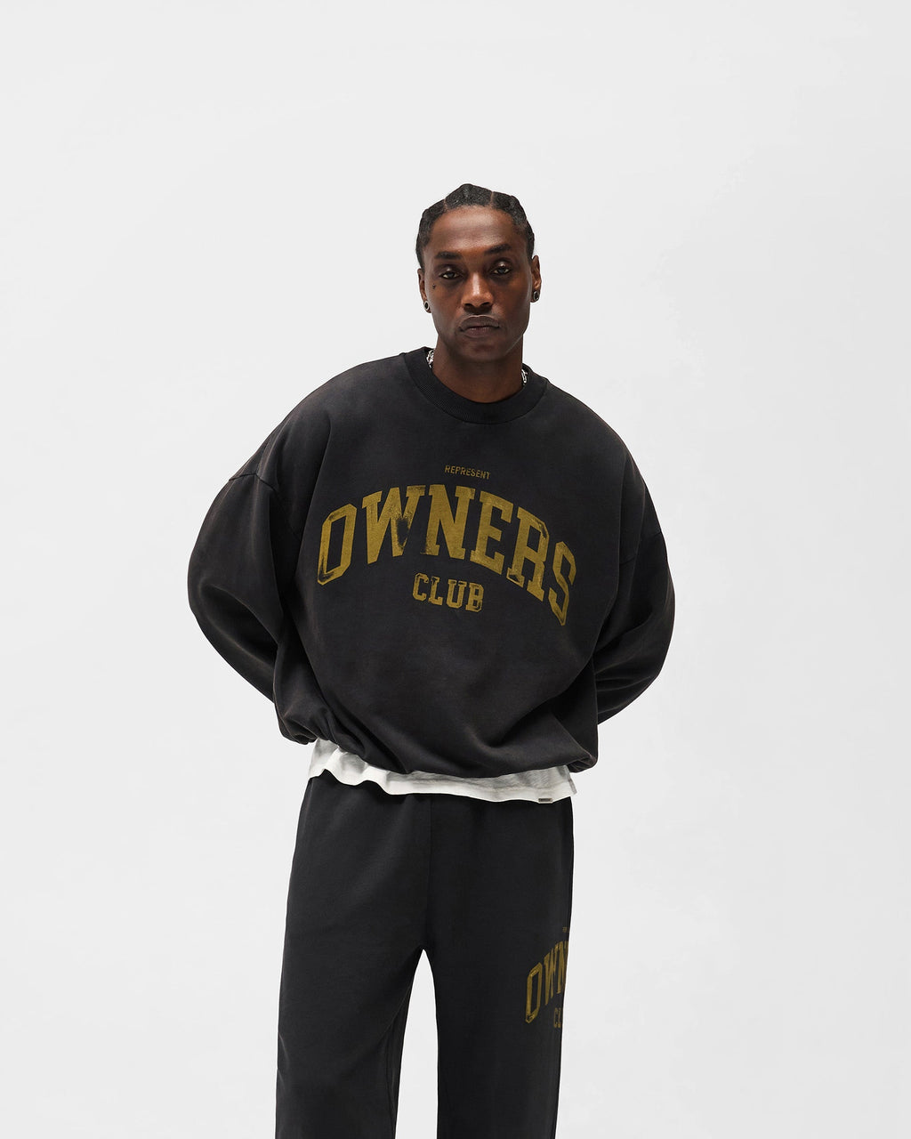 Represent Owners Club Sweater - Faded Black