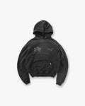 Hand Drawn Thoroughbred Hoodie - Aged Black