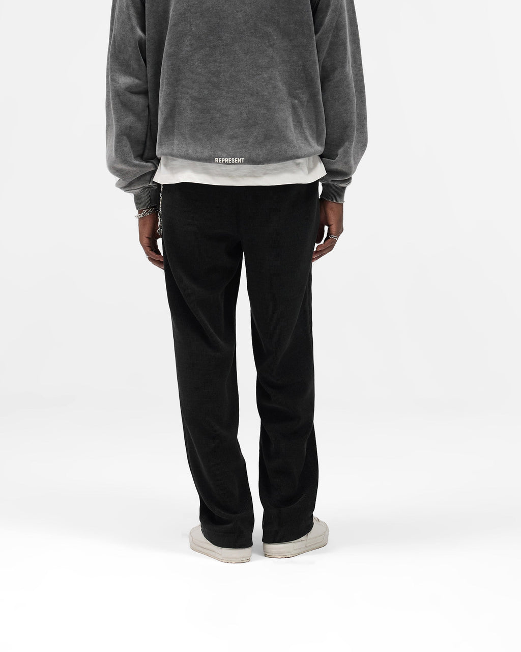 Ribbed Hybrid Pant - Washed Black