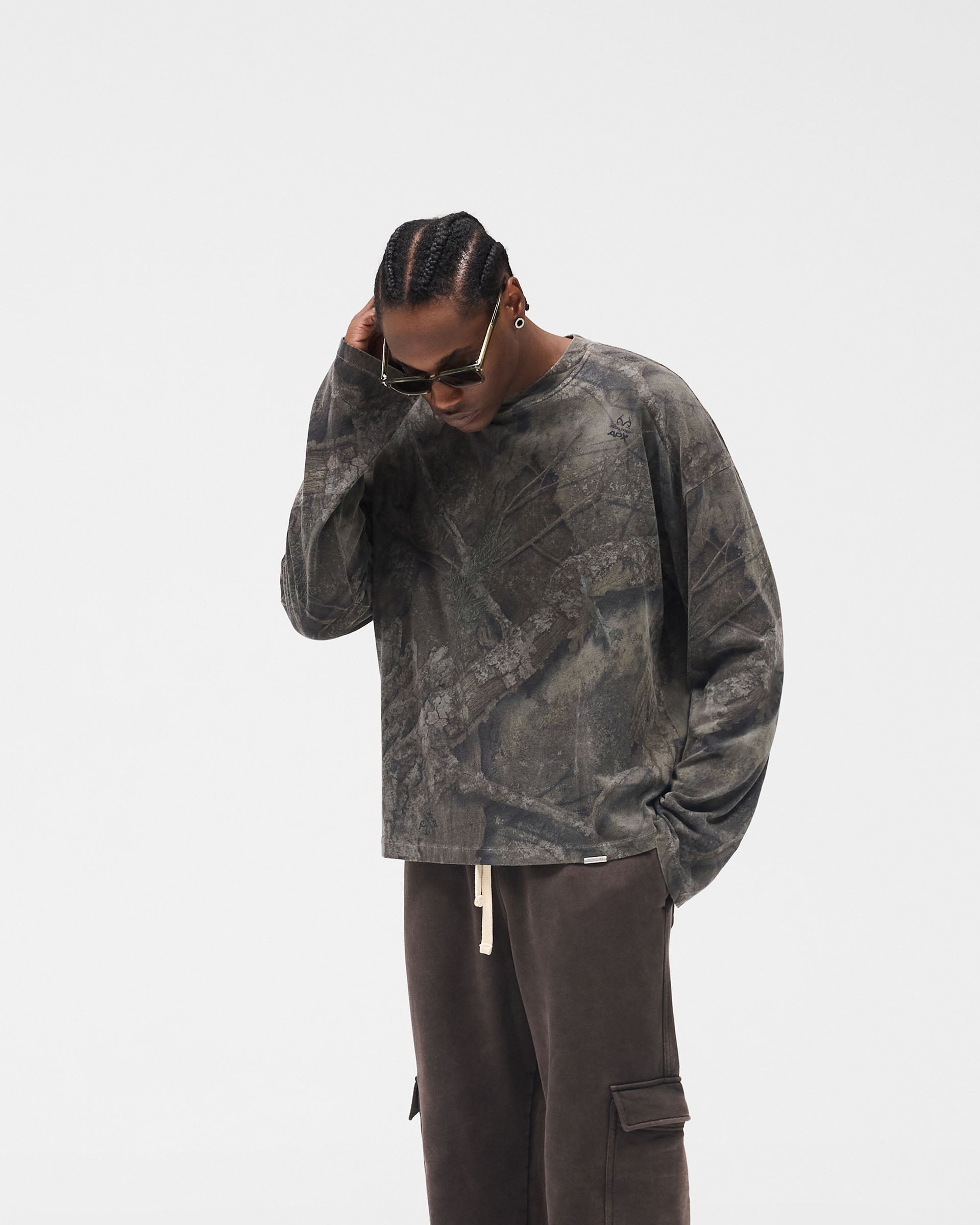 Initial Overdye Realtree® Long Sleeve T-Shirt - Overdyed Black
