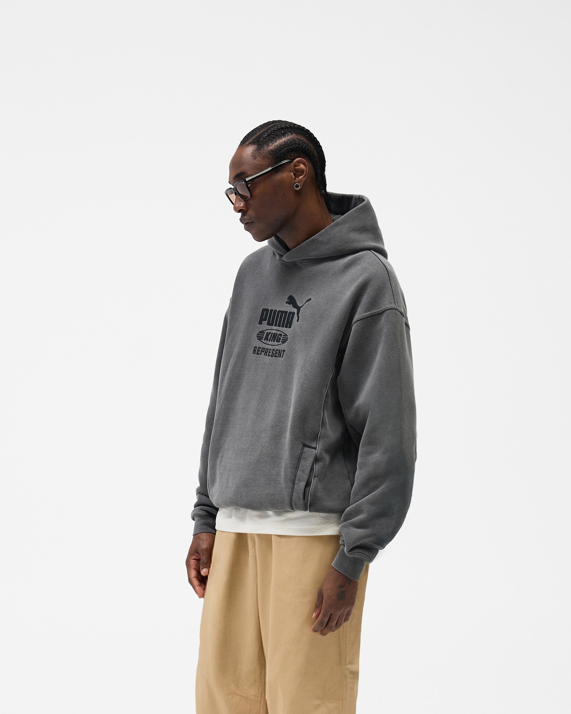 Represent X Puma Graphic Hoodie - Dark Grey