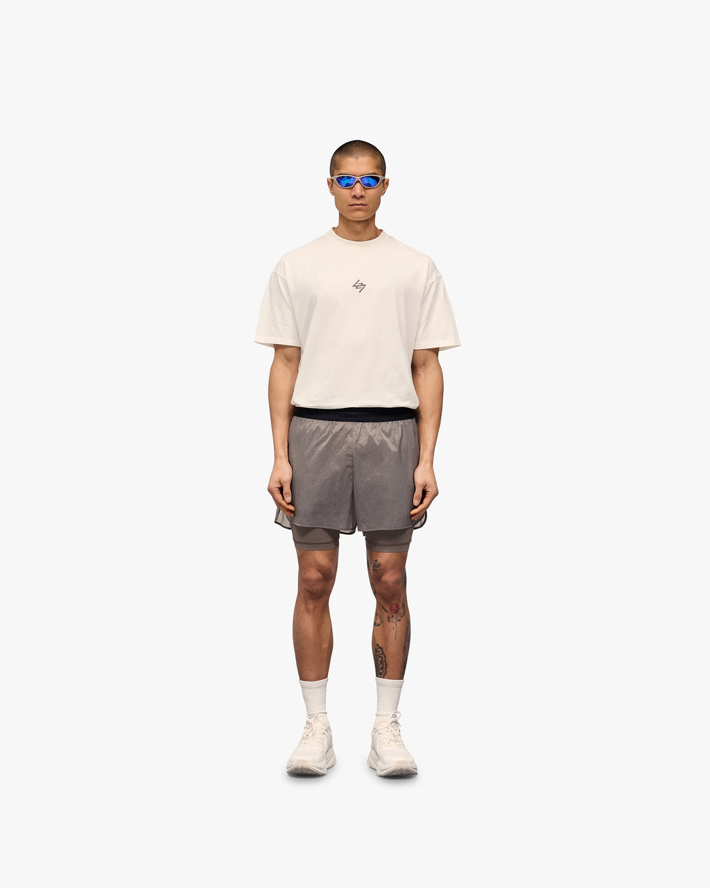 247 Contour 2-In-1 Run Shorts - Pebble