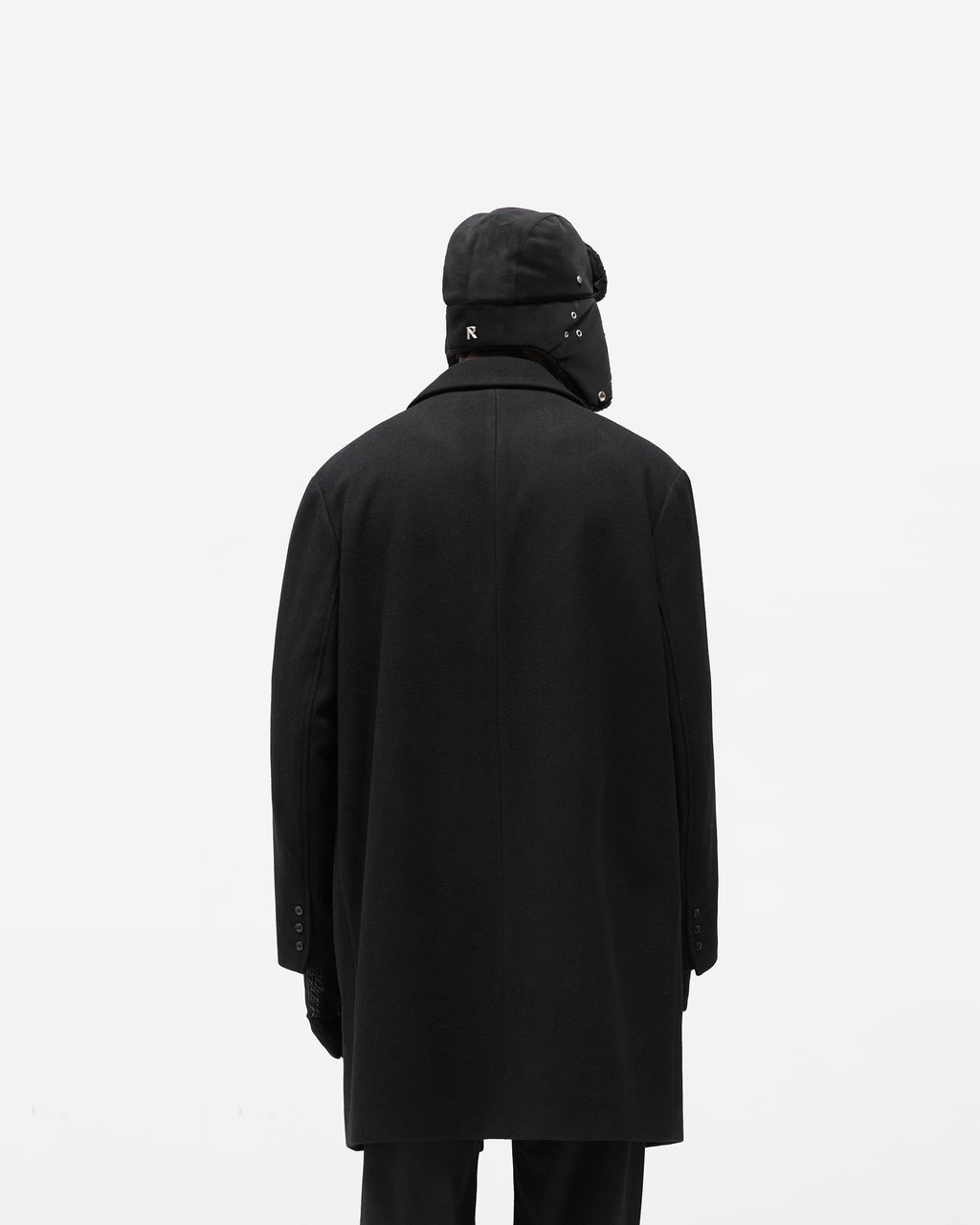 Relaxed Overcoat - Jet Black