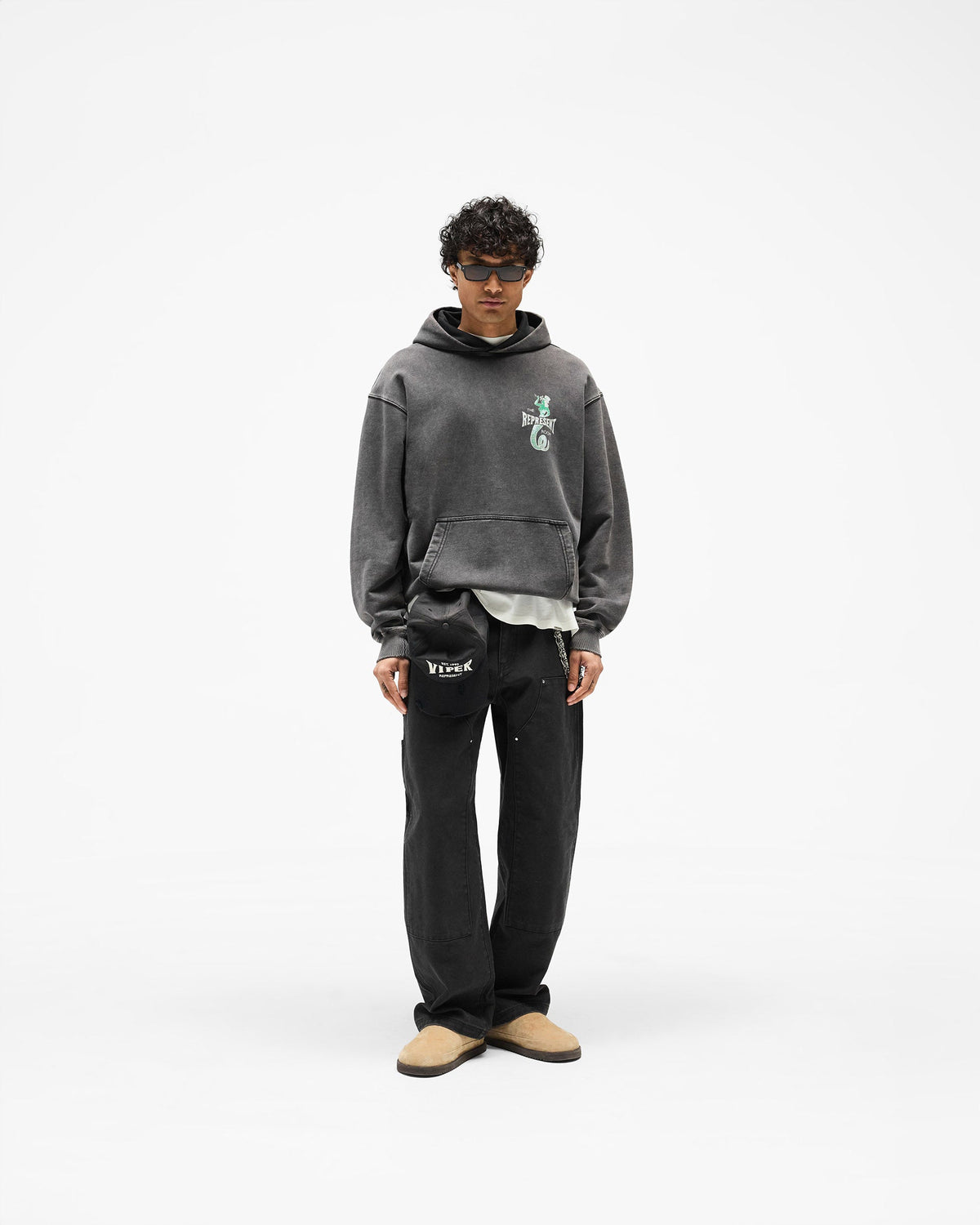 Represent x The Viper Room Dice Hoodie - Vintage Grey
