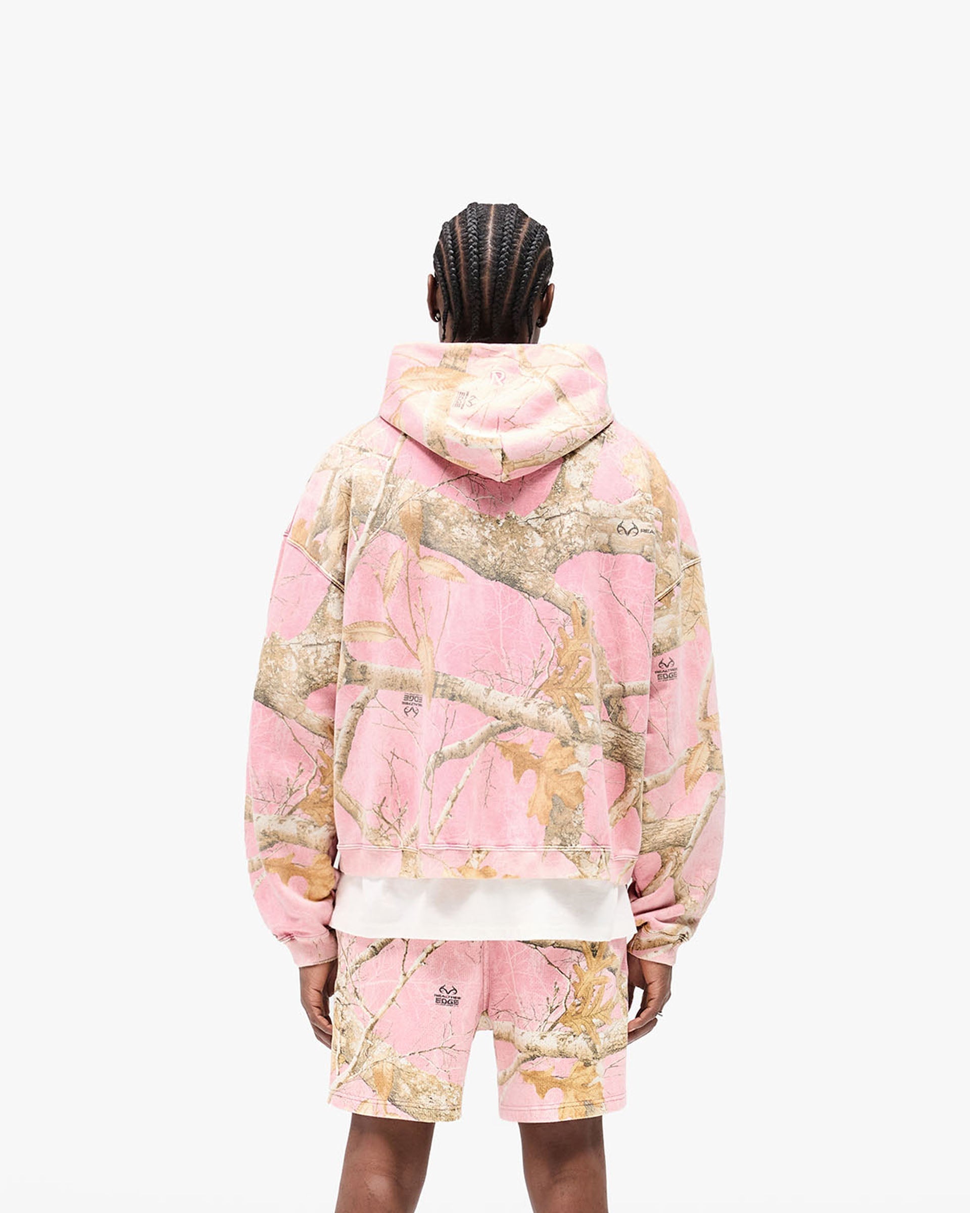 Realtree® Boxy Hoodie - Washed Pink Camo