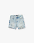 Busy Doing Nothing Denim Short - Dusty Blue