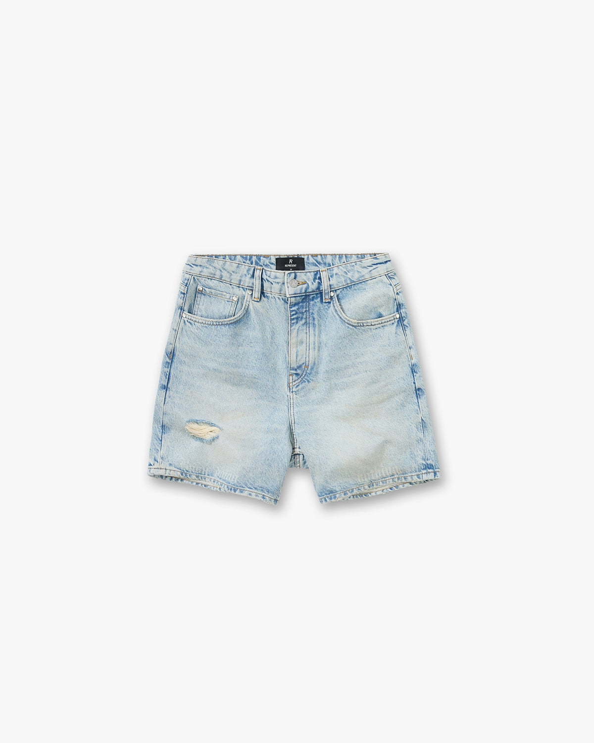 Busy Doing Nothing Denim Short - Dusty Blue