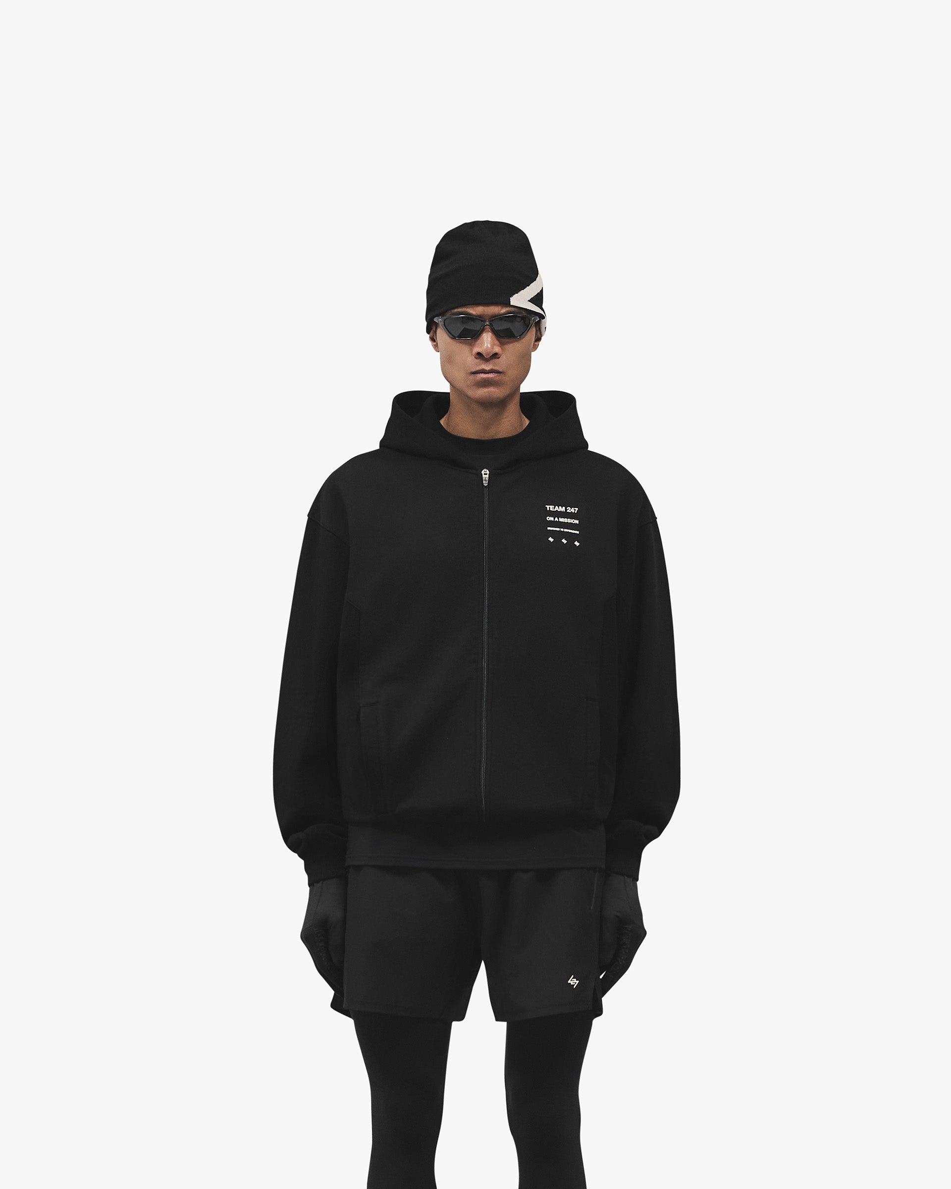 247 Uprising Zip Hoodie - Black