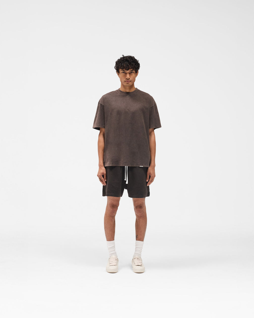 Initial Oversized T-Shirt - Coffee