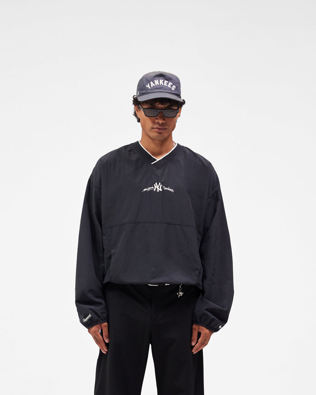 New York Yankees x Represent Nylon Pullover - Faded Black