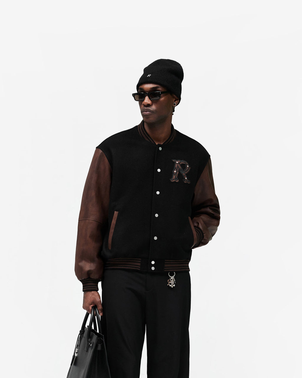 Varsity Bomber - Jet Black