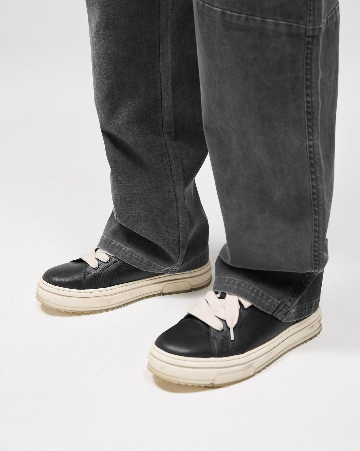 Cotton Workwear Pant - Washed Black