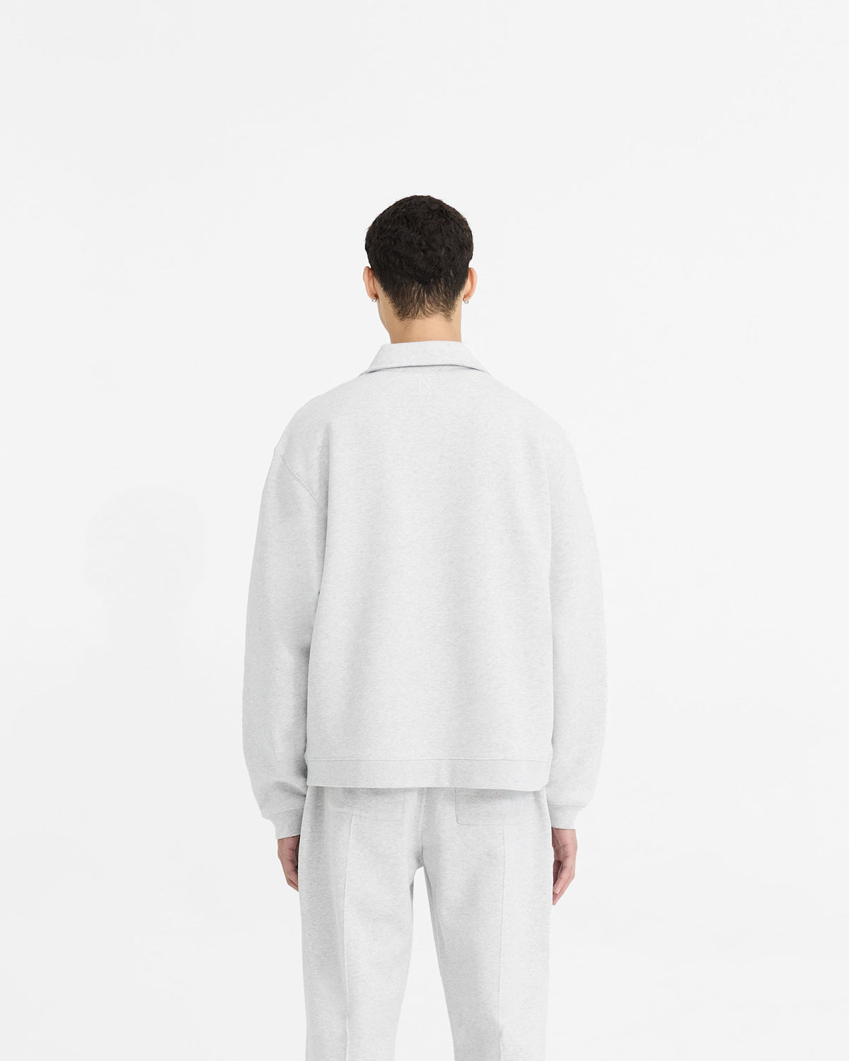 Initial Boxy Quarter Zip - Ice Grey Marl