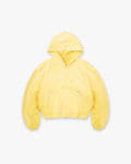 Initial Boxy Zip Through Hoodie - Canary Yellow