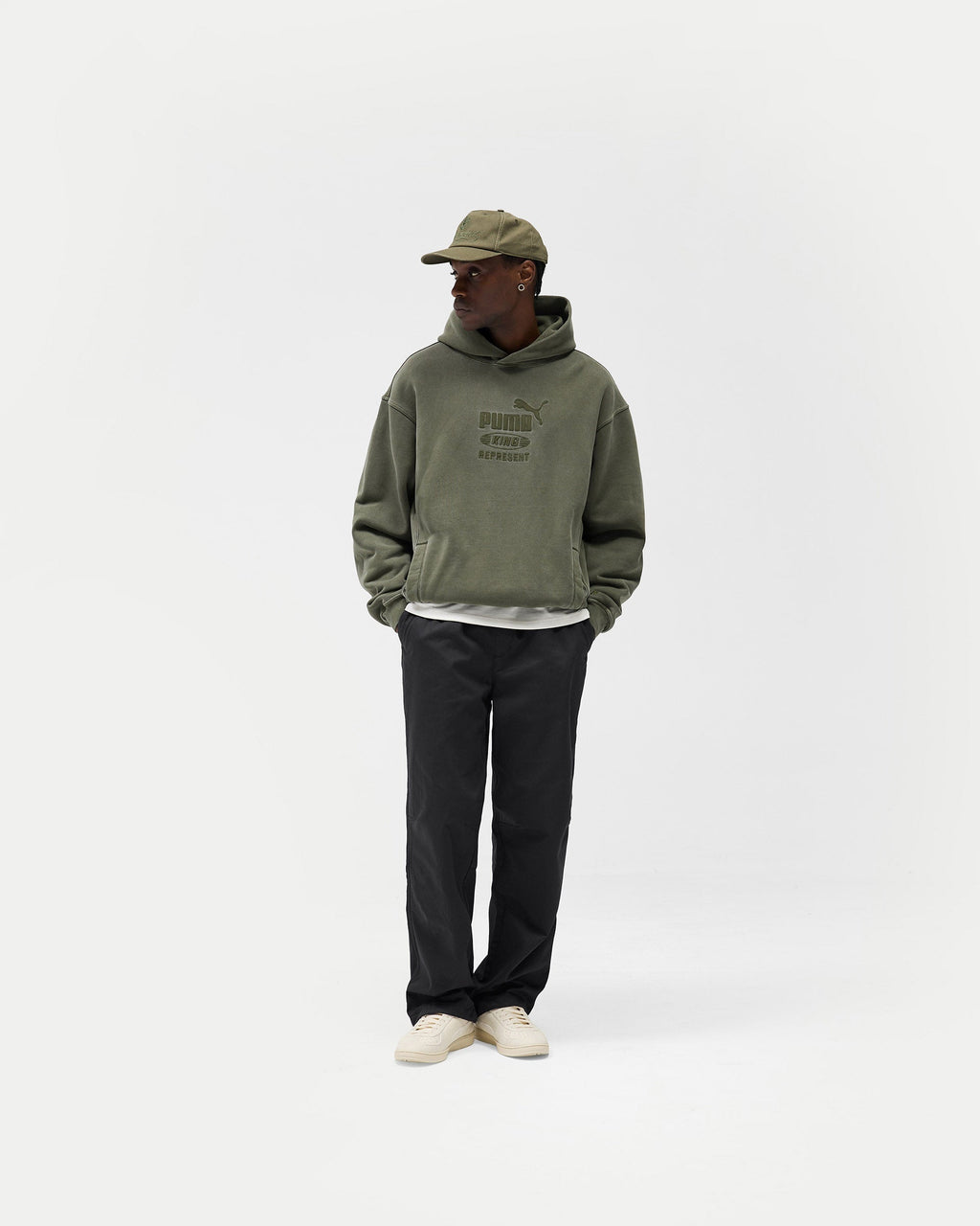 Represent X Puma Graphic Hoodie - Night Pine