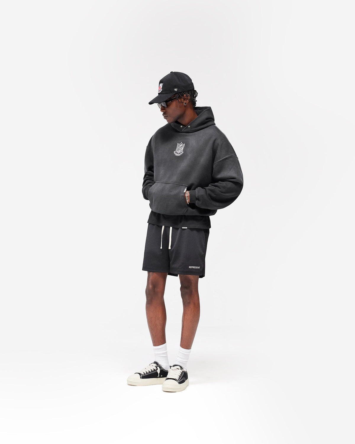 NFL Shield x Represent Hoodie - Stained Black