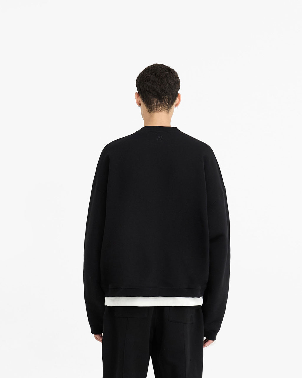 Initial Boxy Sweater - Jet Black