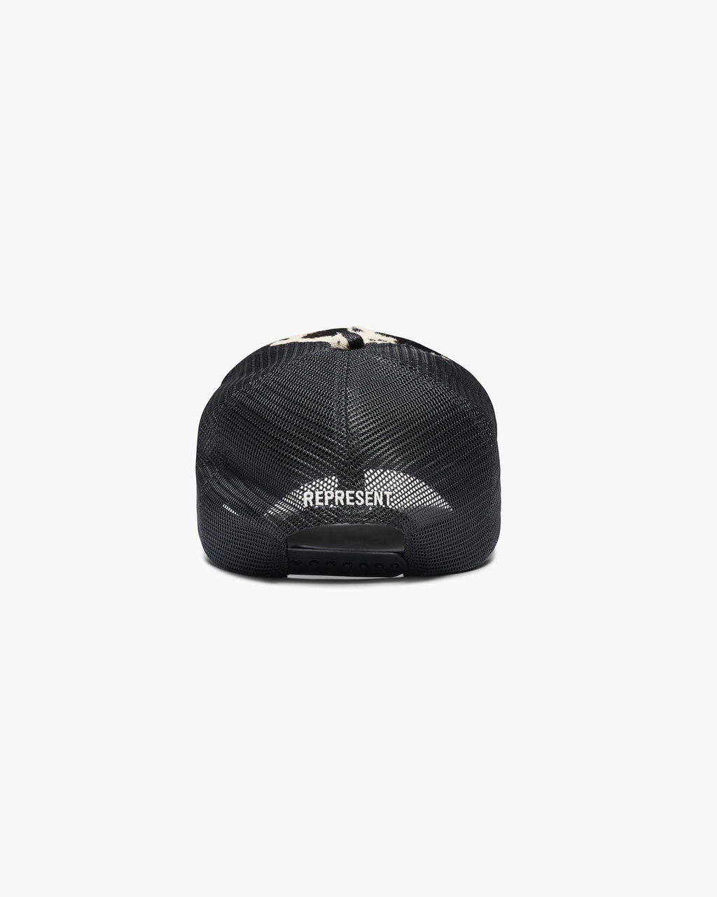 Cowhide Print Cap - Flat White Jet Black