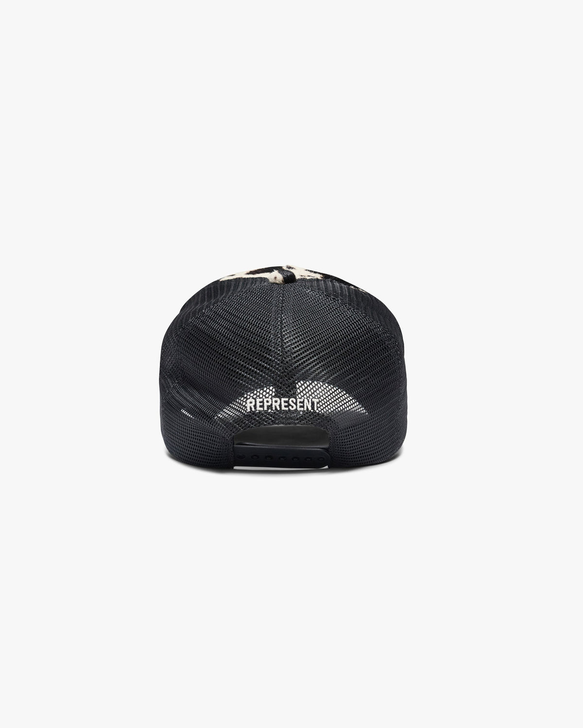 Cowhide Print Cap - Flat White Jet Black