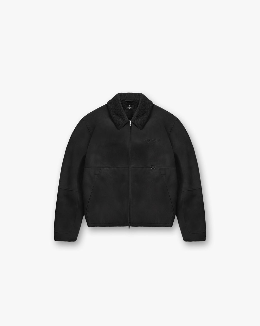 Faux Shearling Jacket - Jet Black