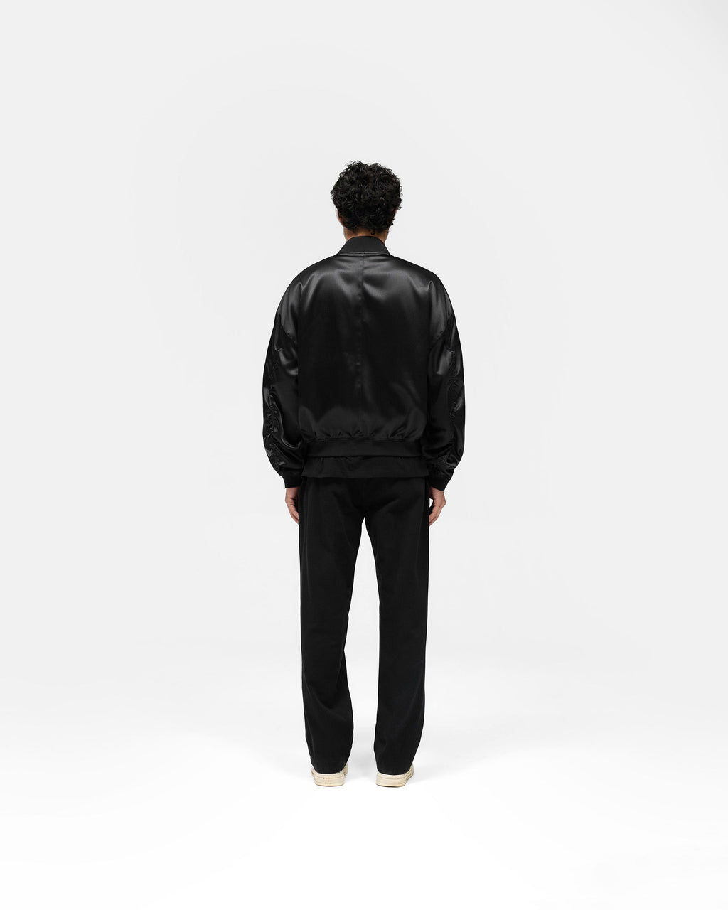 Satin Bomber - Black