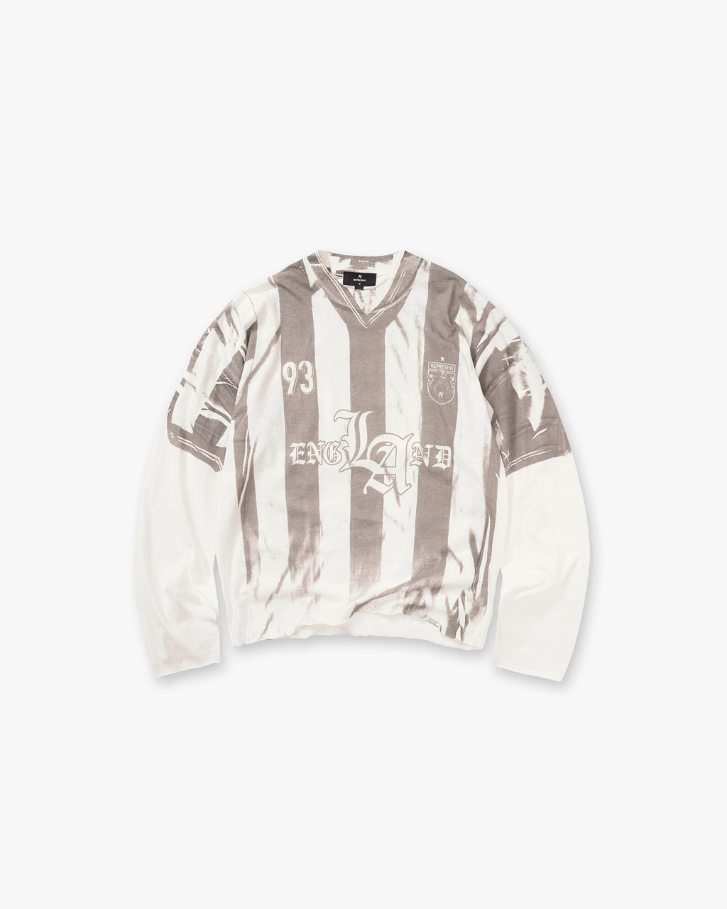 Printed Long Sleeve T-Shirt - Flat White