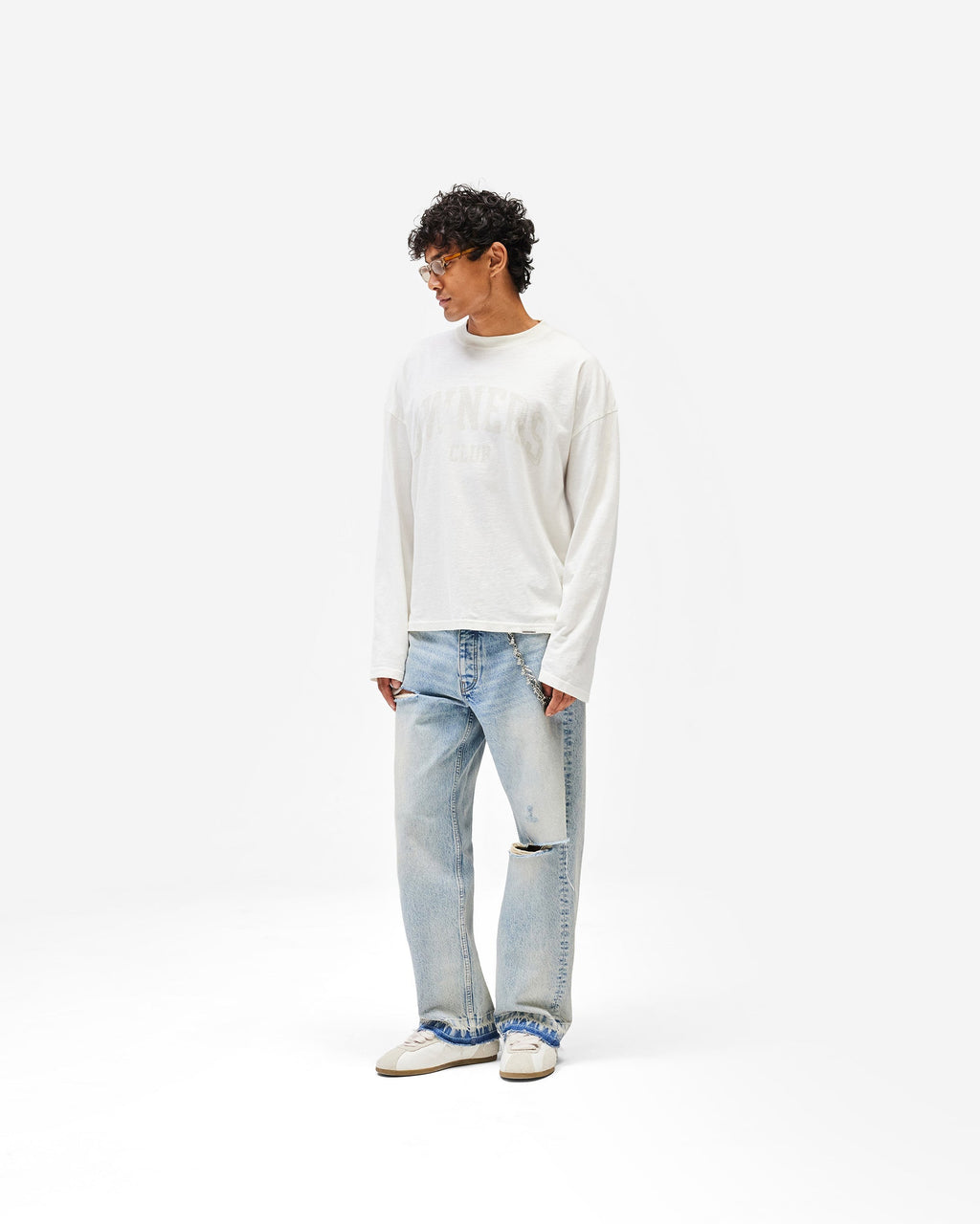 Represent Owners Club Long Sleeve T-Shirt - Chalk