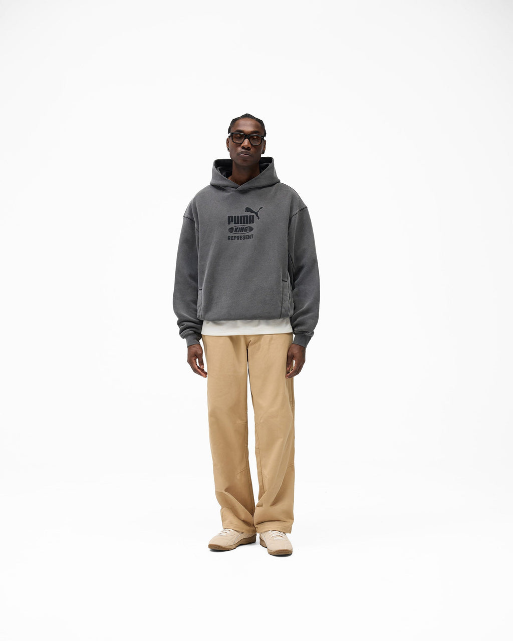 Represent X Puma Graphic Hoodie - Dark Grey
