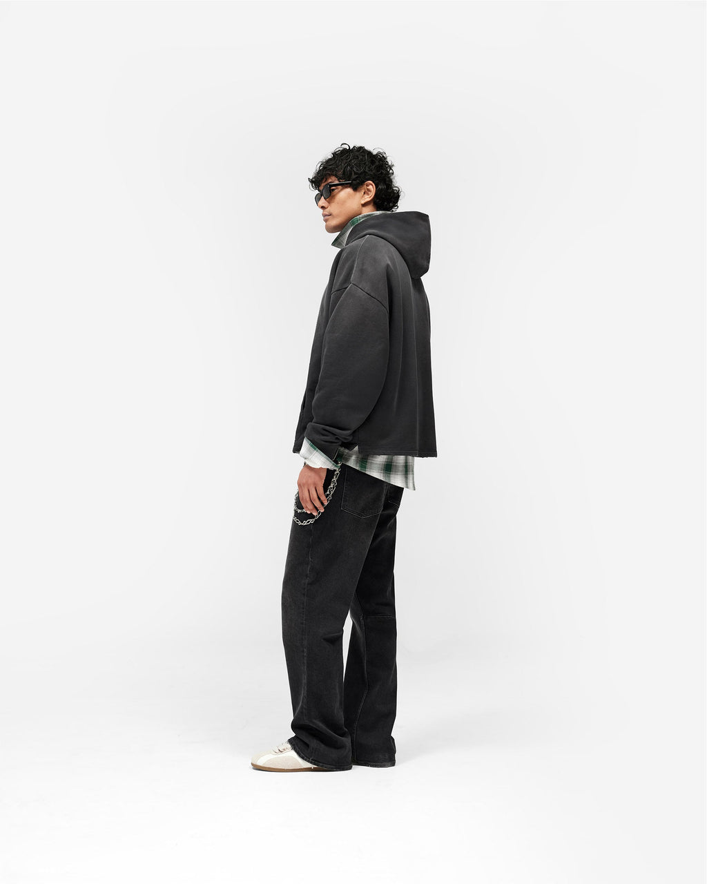 Represent Embellished Hoodie - Stained Black