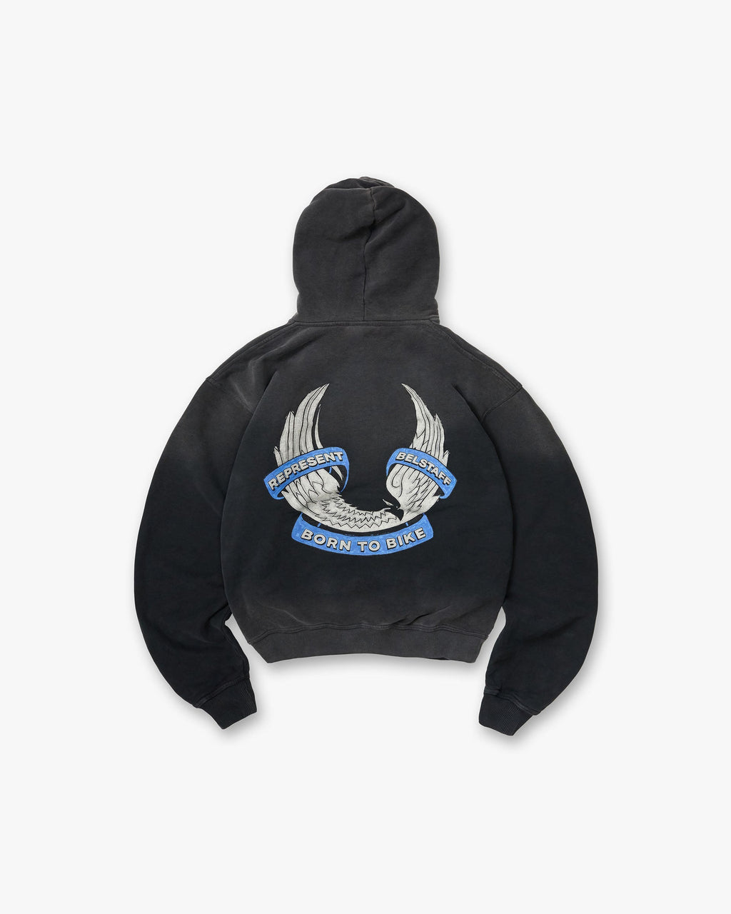 Represent X Belstaff Born To Bike Hoodie - Aged Black