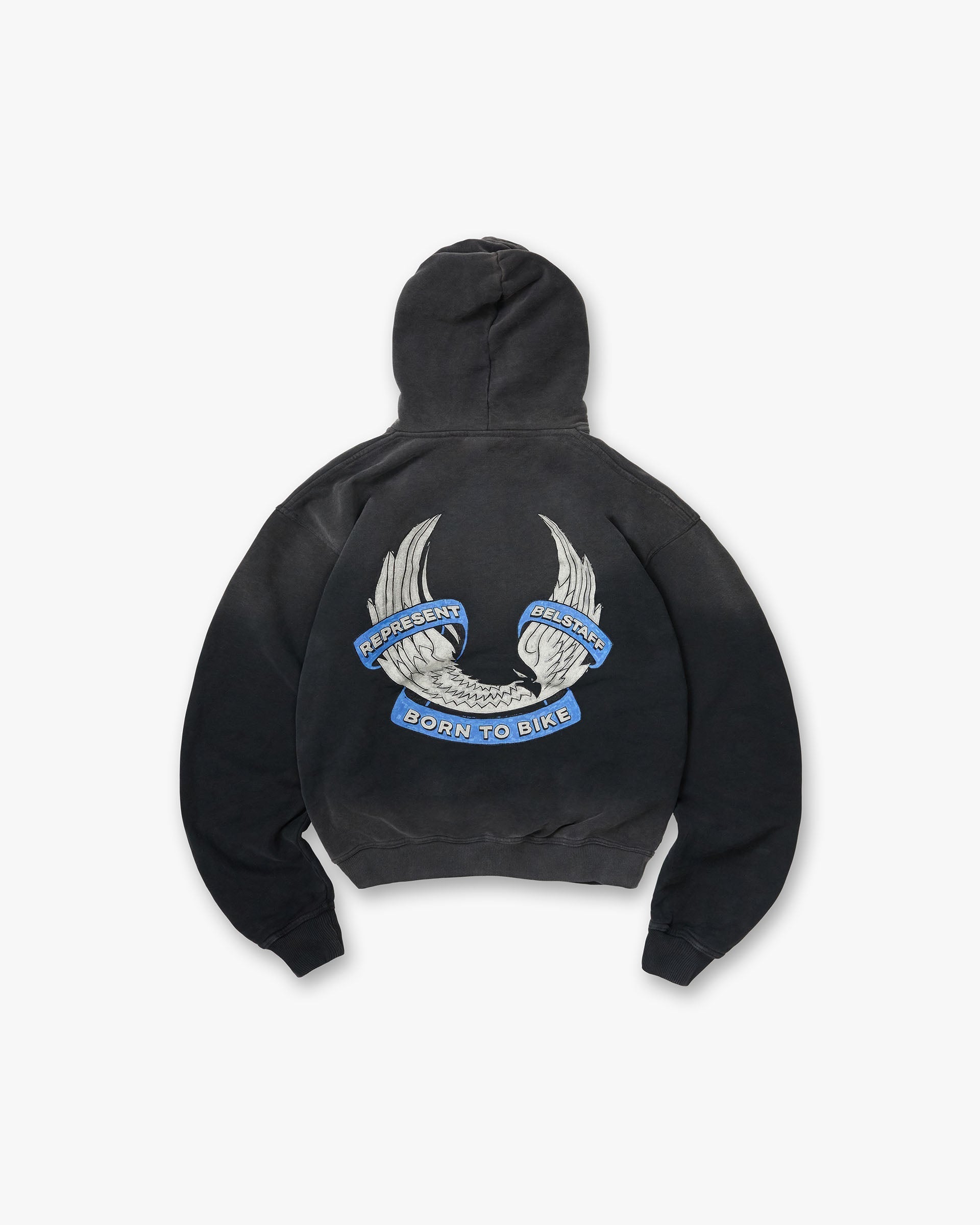 Represent X Belstaff Born To Bike Hoodie - Aged Black