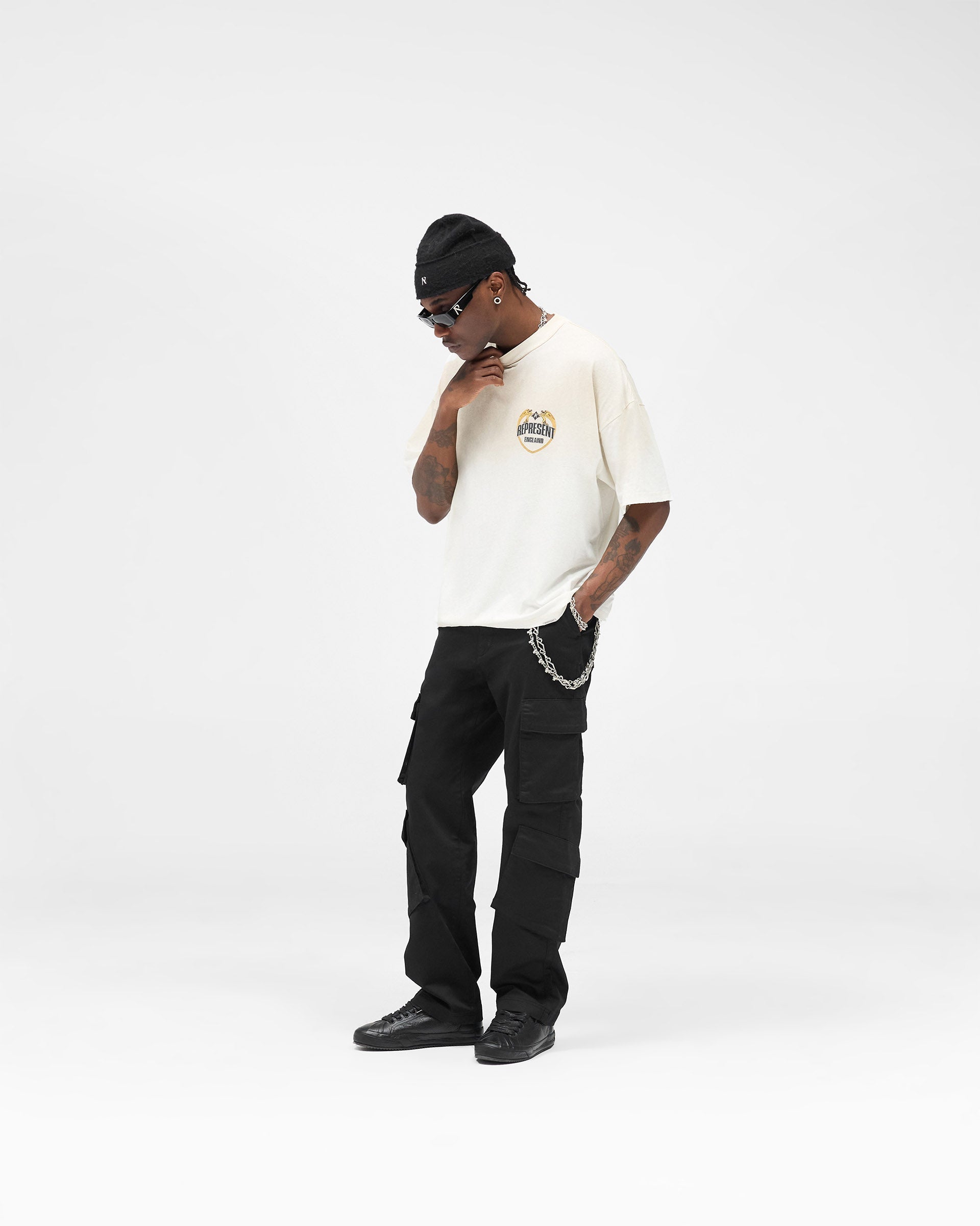Angel Border T-Shirt - Washed Ecru