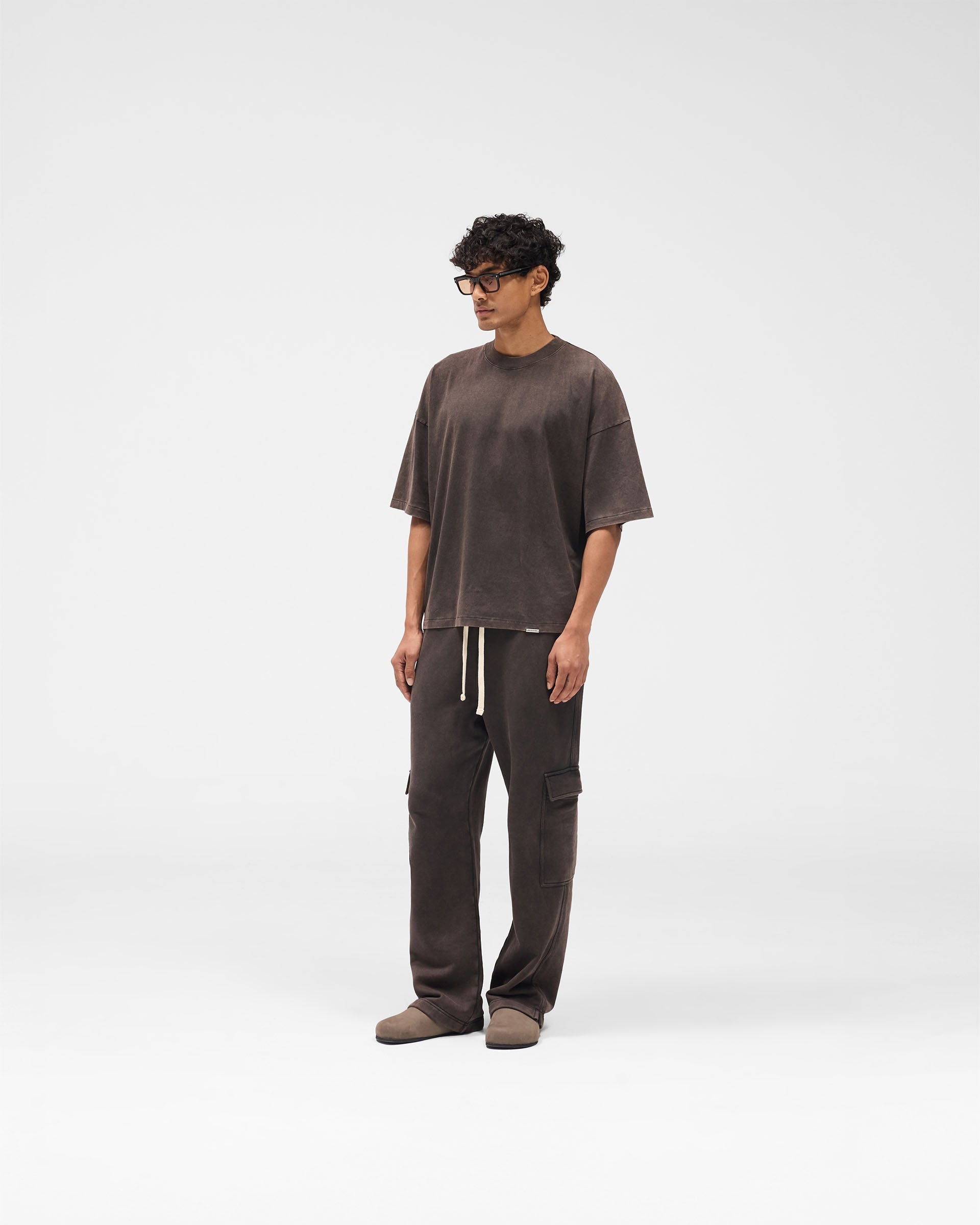 Initial Boxy T-Shirt - Coffee