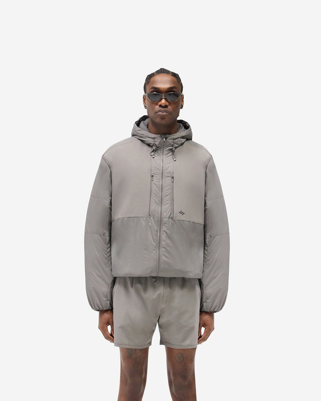 247 Panelled Insulated Jacket - Steel