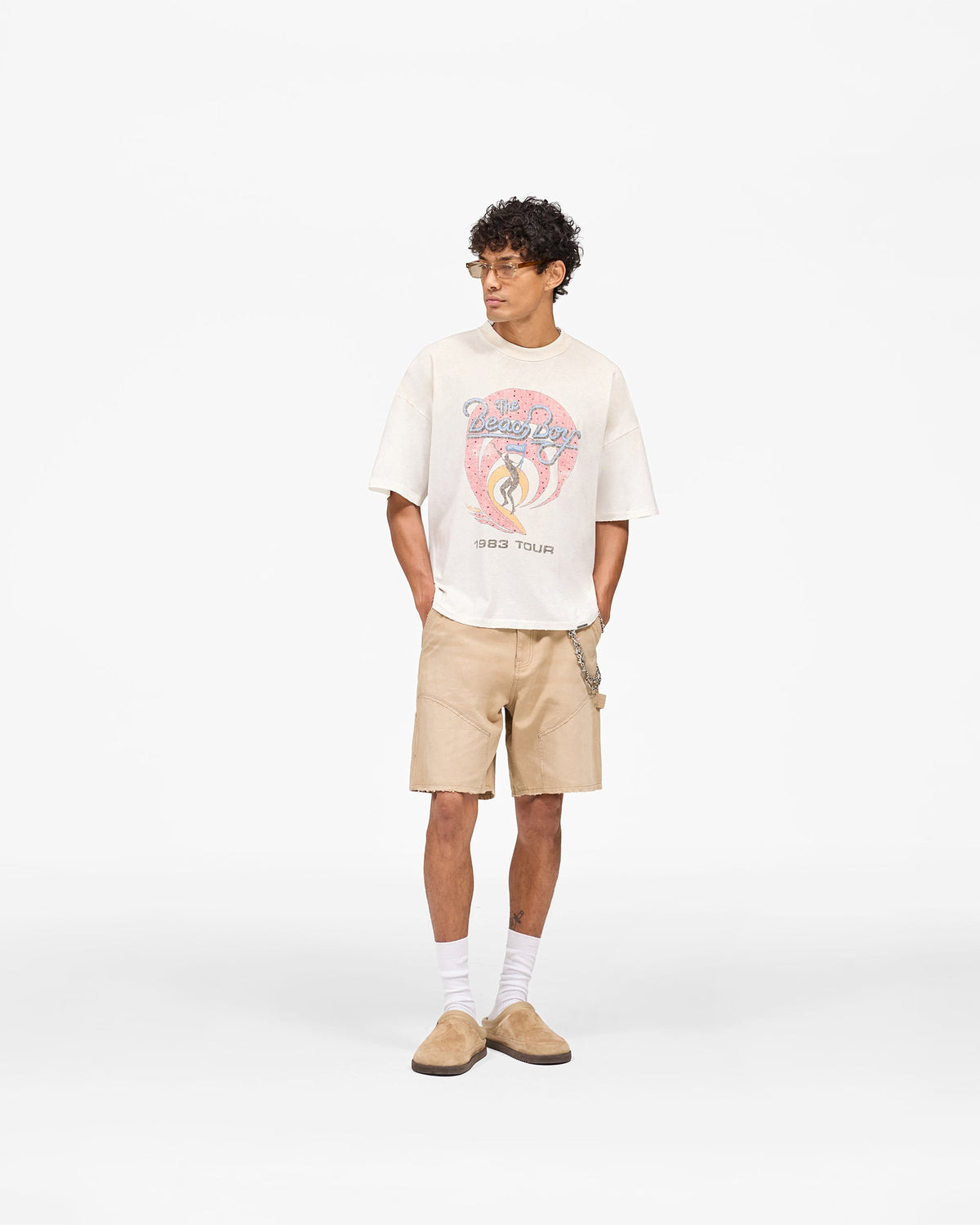 Represent x Beach Boys Tour T-Shirt - Washed Ecru