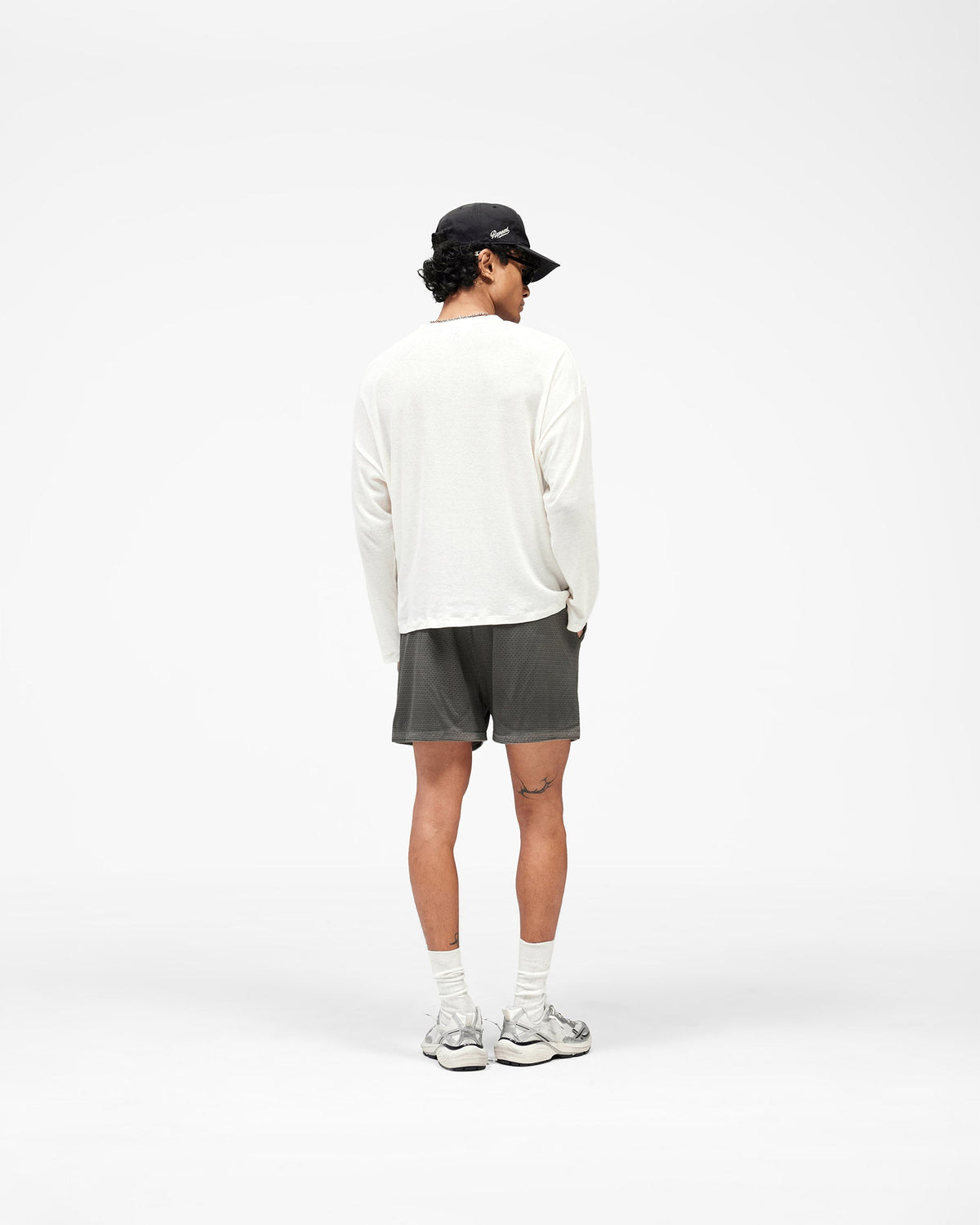 Washed Mesh Shorts - Vintage Grey