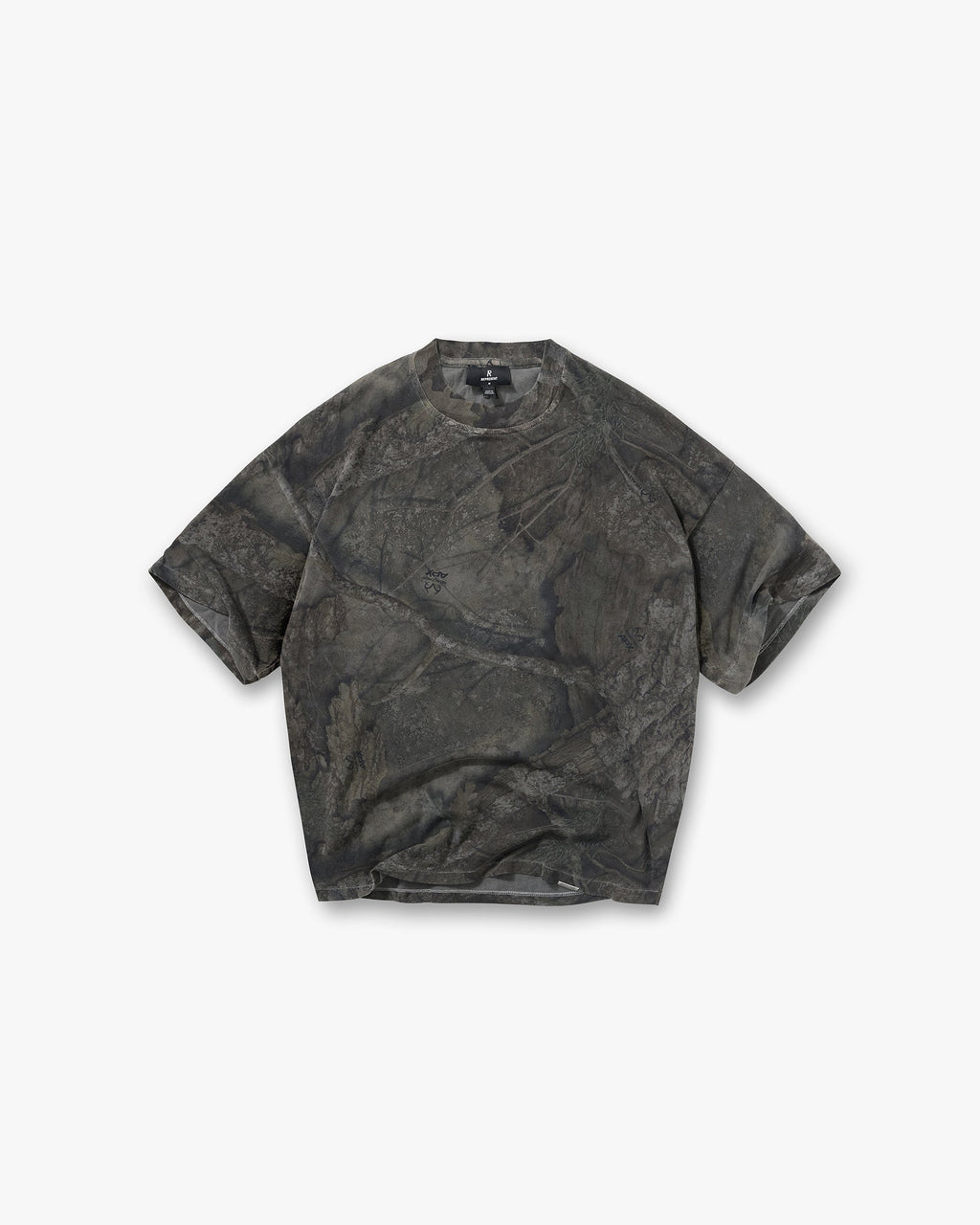 Initial Overdye Realtree® Oversized T-Shirt - Overdyed Black
