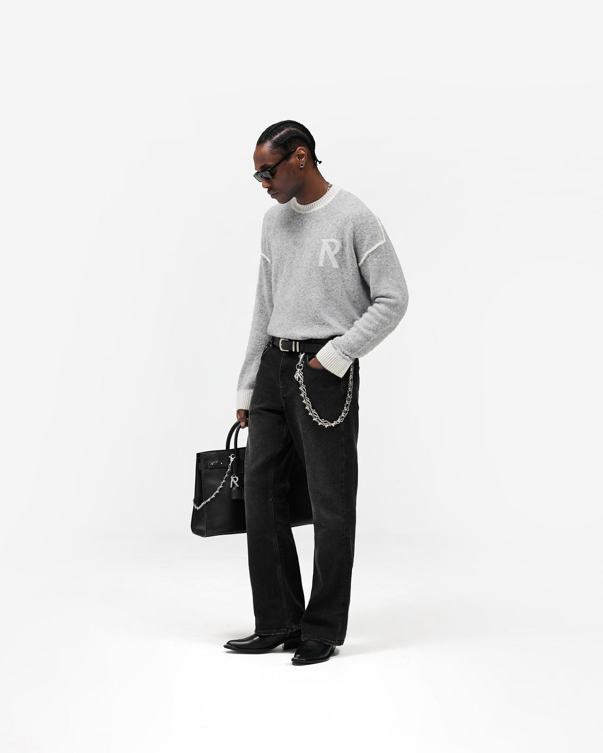 Kick Flare Denim - Aged Black