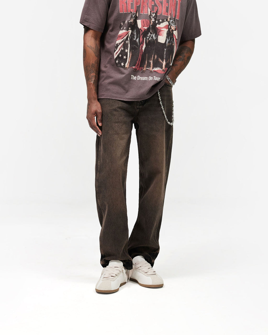 R2 Straight Leg Denim - Bark