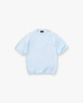 Slub Script T-Shirt - Ice Blue